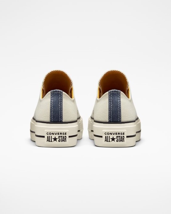 Egret/navy/burnt Honey Chuck Taylor All Star Lift Denim Fashion Low Top Converse