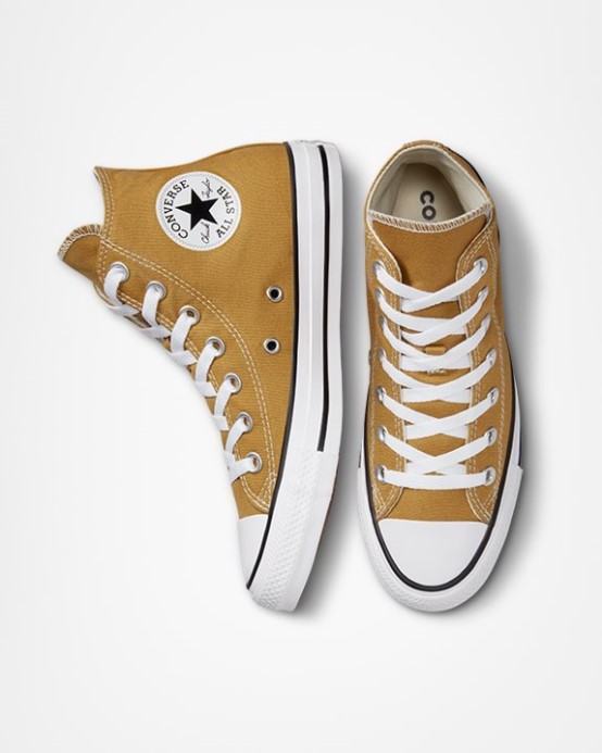 Chuck Taylor All Star Sezónna Farba Vysoký Top Spálený Med Konverzovať