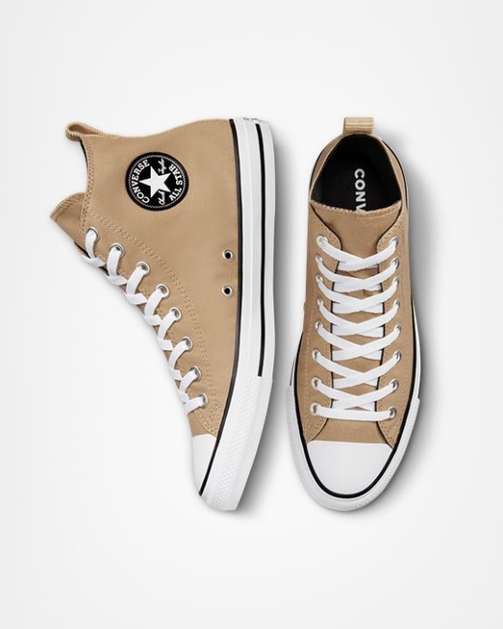 Nomad Khaki/ovsené Mlieko/čierna Chuck Taylor All Star Workwear Textúry Vysoký Vrch Converse