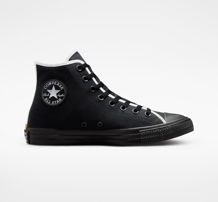 Chuck Taylor All Star Logo Koláž Vysoký Top Black/white/daydream Yellow Converse