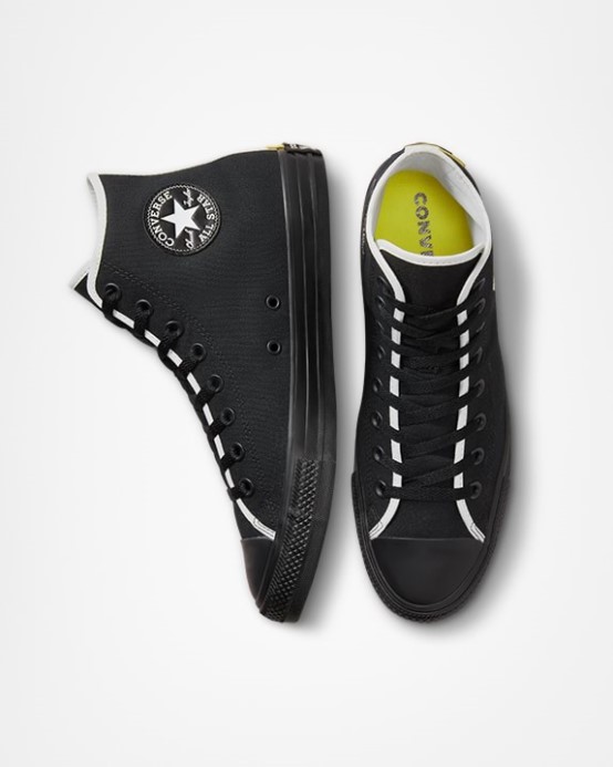 Chuck Taylor All Star Logo Koláž Vysoký Top Black/white/daydream Yellow Converse