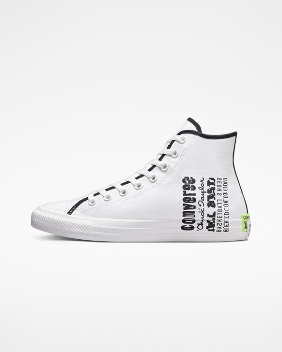 Chuck Taylor All Star Logo Koláž Vysoký Top Converse White/black/green Beam