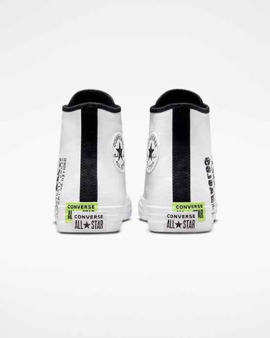 Chuck Taylor All Star Logo Koláž Vysoký Top Converse White/black/green Beam