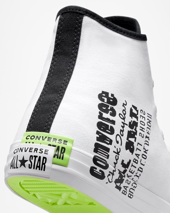 Chuck Taylor All Star Logo Koláž Vysoký Top Converse White/black/green Beam