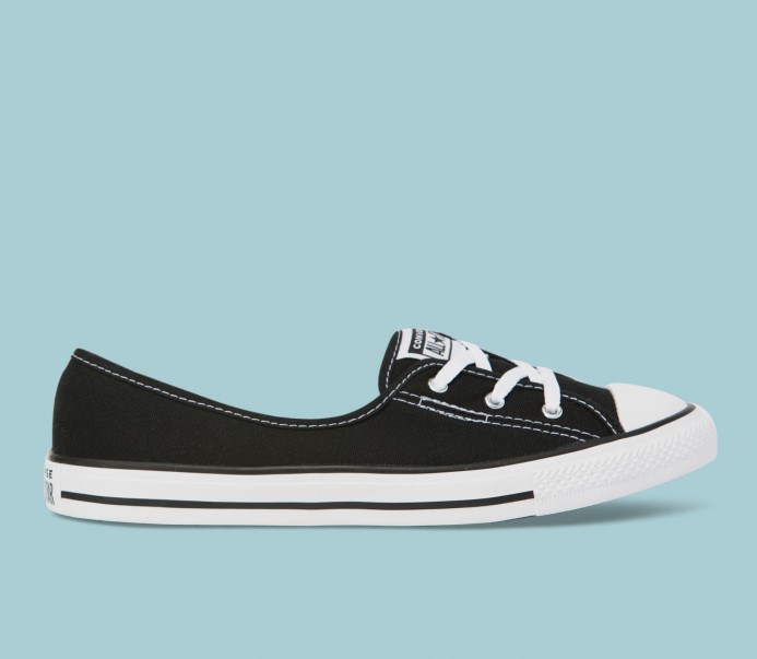 Black Converse Chuck Taylor All Star Elegantná Baletná čipka Slip