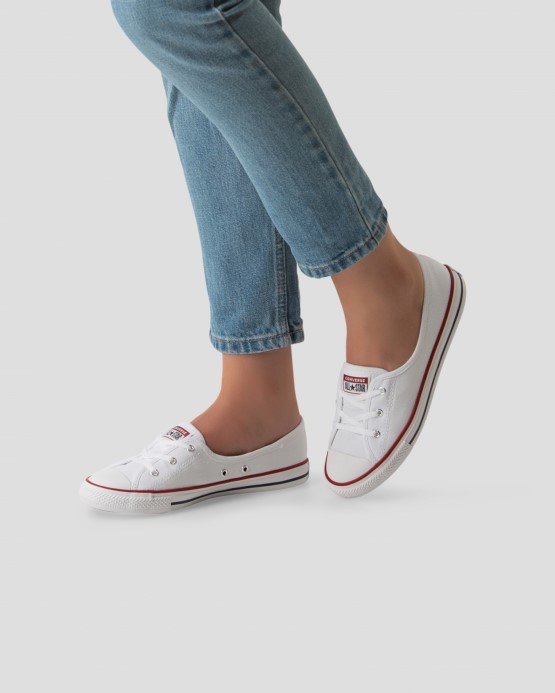 Converse White Chuck Taylor All Star Elegantná Baletná čipka Slip