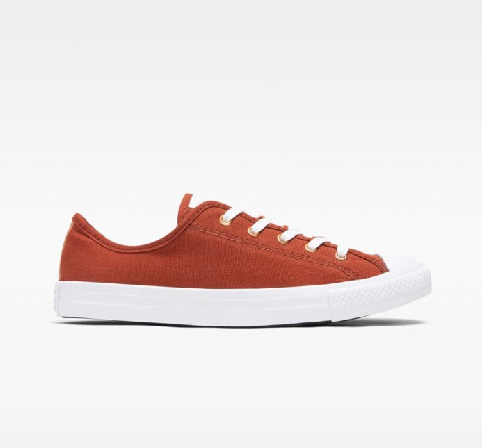Converse Chuck Taylor All Star Elegantný Les Glam Nízky Top Robustný Oranžovo/bielo/medený