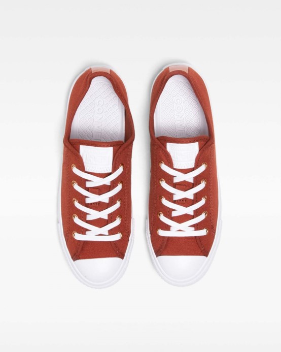 Converse Chuck Taylor All Star Elegantný Les Glam Nízky Top Robustný Oranžovo/bielo/medený