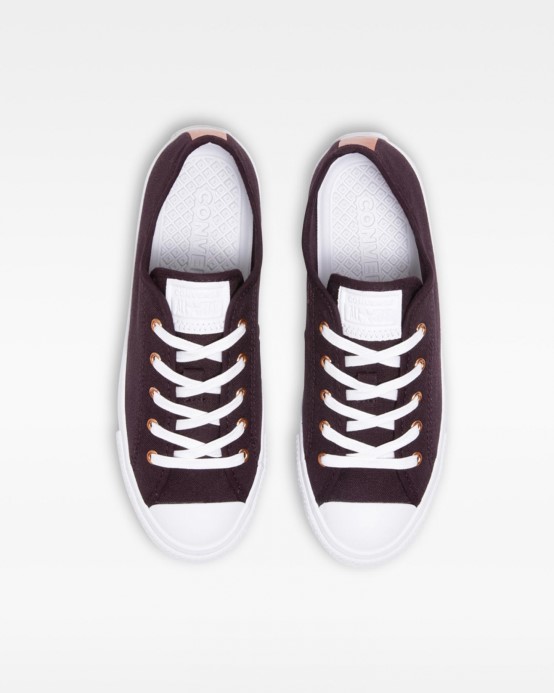 Chuck Taylor All Star Deinty Forest Glam Low Top čierna čerešňa/biela/meď Converse