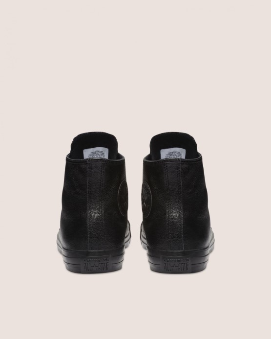 Chuck Taylor All Star Kožený Vysoký Vrchný Diel Converse čierny Mono