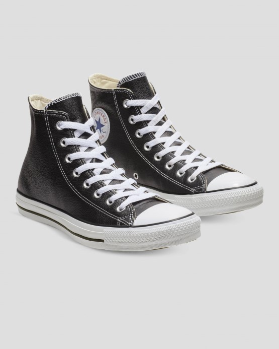 čierny Kožený Vrchný Diel Converse Skľučovadlo Taylor All Star