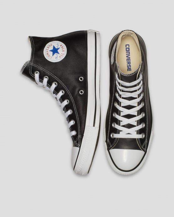 čierny Kožený Vrchný Diel Converse Skľučovadlo Taylor All Star