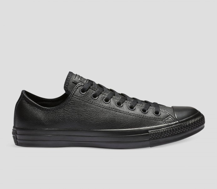 čierne Mono Skľučovadlo Taylor All Star Kožené Nízke Converse
