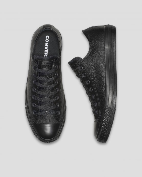čierne Mono Skľučovadlo Taylor All Star Kožené Nízke Converse