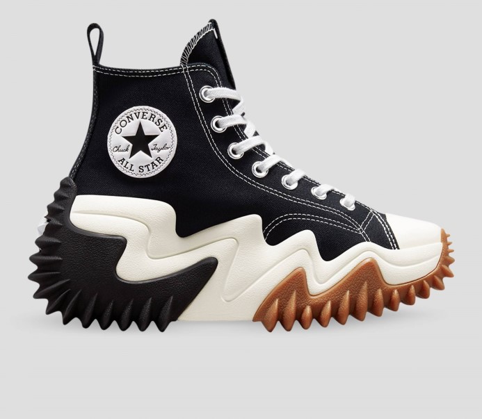 Converse Black/white/gum Honey Run Star Motion Platforma Vysoký Top