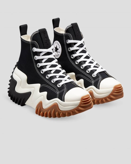 Converse Black/white/gum Honey Run Star Motion Platforma Vysoký Top