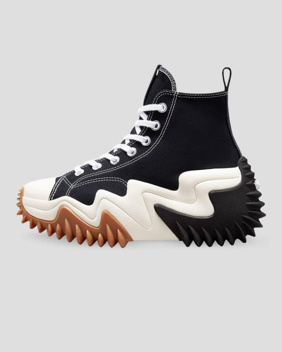 Converse Black/white/gum Honey Run Star Motion Platforma Vysoký Top