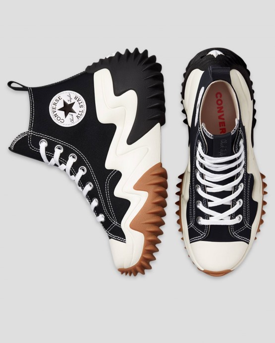 Converse Black/white/gum Honey Run Star Motion Platforma Vysoký Top