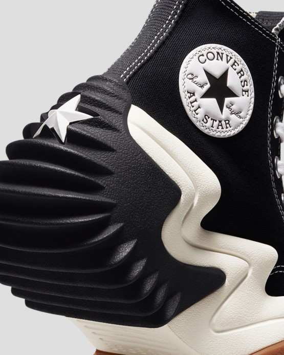 Converse Black/white/gum Honey Run Star Motion Platforma Vysoký Top
