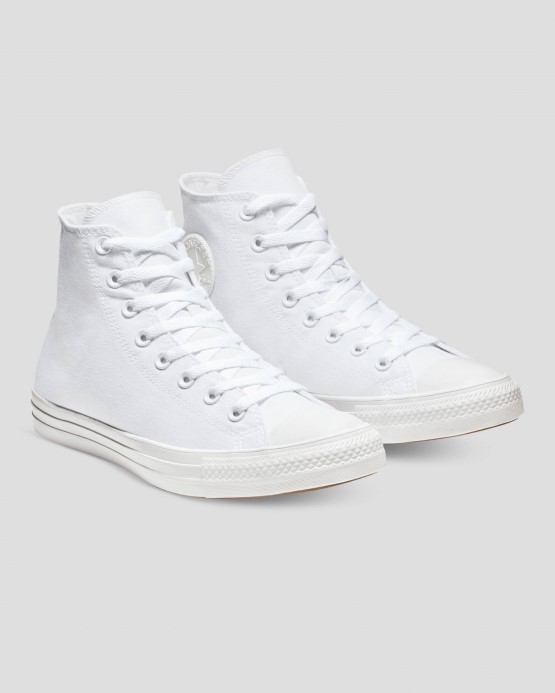 Biele Mono Skľučovadlo Taylor All Star Klasická Farba Vysoký Vrch Converse
