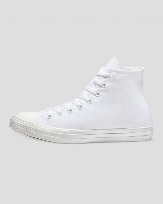 Biele Mono Skľučovadlo Taylor All Star Klasická Farba Vysoký Vrch Converse