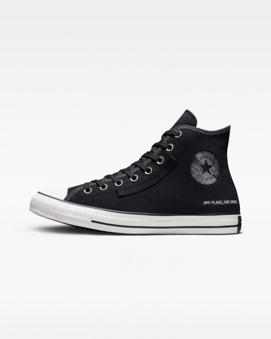 Converse Skľučovadlo Taylor All Star Future úžitkové Vysoké čierne/železo Sivo/biele
