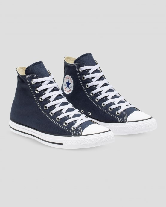 Modrá Converse Skľučovadlo Taylor All Star Klasická Farba Vysoký Top Námornícka