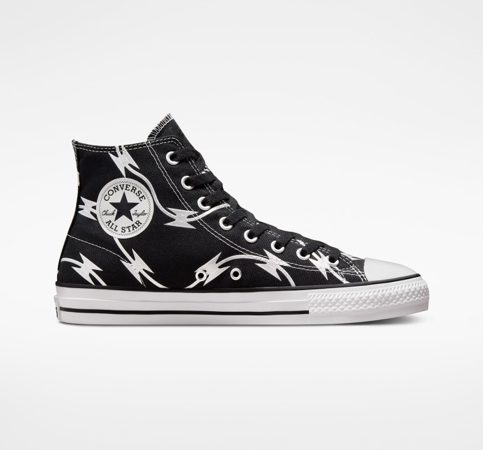 Converse Skľučovadlo Taylor All Star Pro žiletkový Drôt Vysoký Vrch čierna/čisto Strieborná/biela