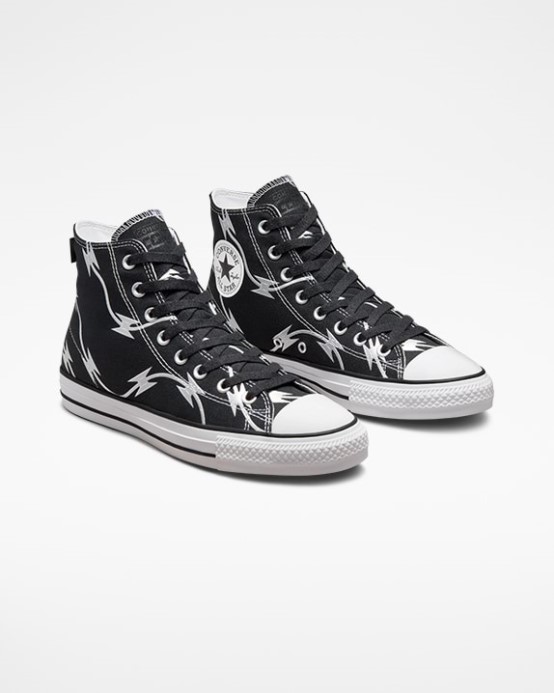 Converse Skľučovadlo Taylor All Star Pro žiletkový Drôt Vysoký Vrch čierna/čisto Strieborná/biela