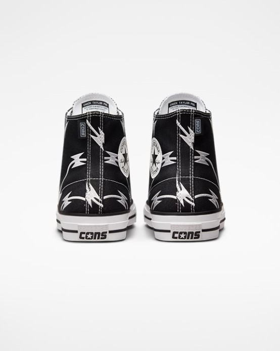 Converse Skľučovadlo Taylor All Star Pro žiletkový Drôt Vysoký Vrch čierna/čisto Strieborná/biela