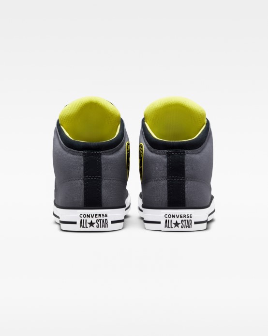 Iron Grey/black/laser Lemon Chuck Taylor All Star High Street Neon Mid Converse