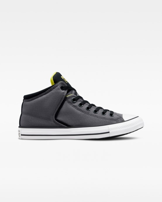 Iron Grey/black/laser Lemon Chuck Taylor All Star High Street Neon Mid Converse