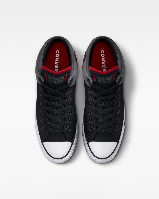 čierna/železná Sivá/červená Converse Skľučovadlo Taylor All Star High Street Reflexné Stred