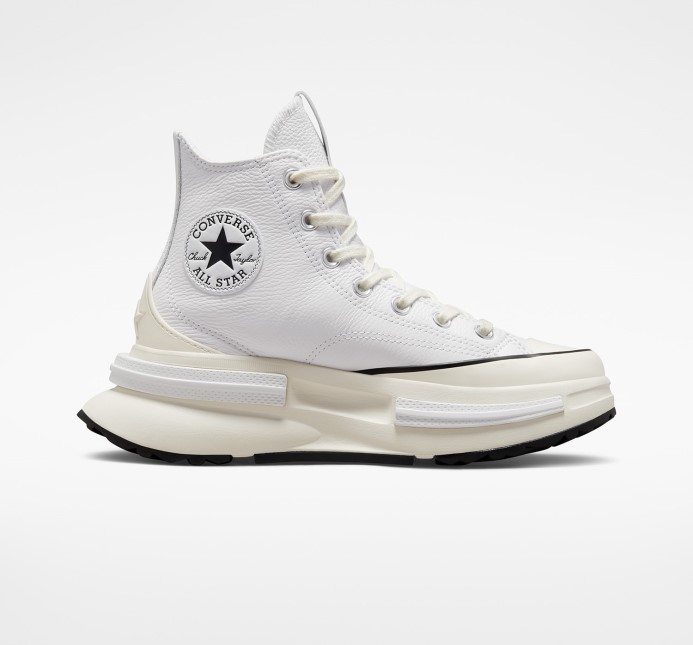 Biela/čierna/egret Run Legacy Cx Kožený Vysoký Vrch Converse