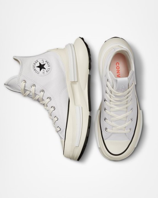 Biela/čierna/egret Run Legacy Cx Kožený Vysoký Vrch Converse