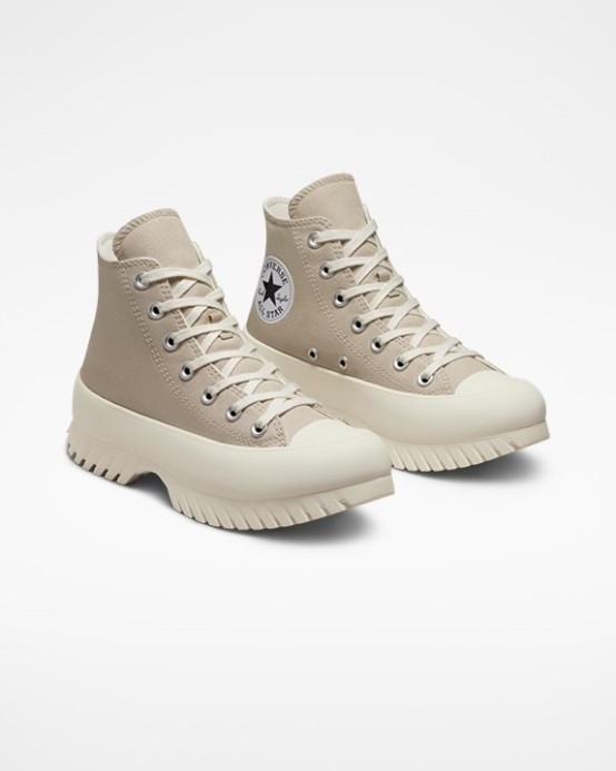 Plážový Kameň/volavka/čierna Vysoká Topánka Converse Chuck Taylor All Star Lugged 2.0