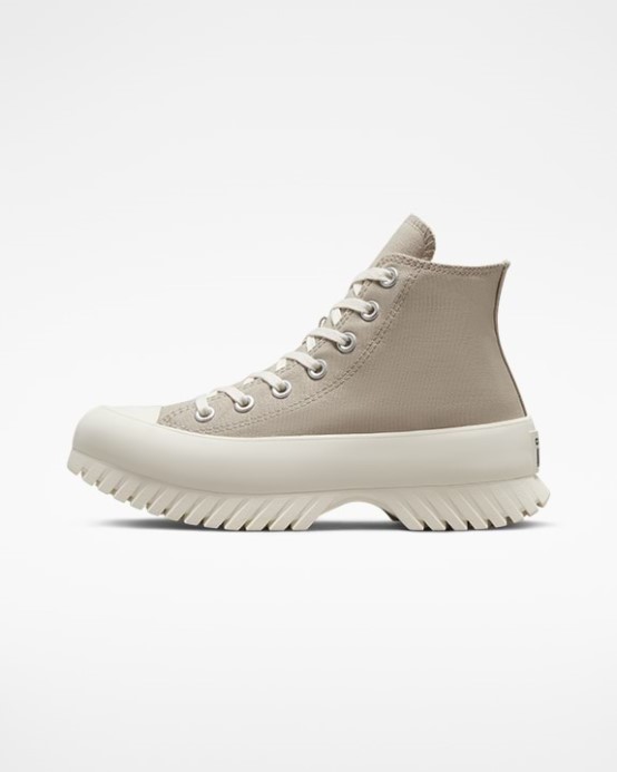 Plážový Kameň/volavka/čierna Vysoká Topánka Converse Chuck Taylor All Star Lugged 2.0