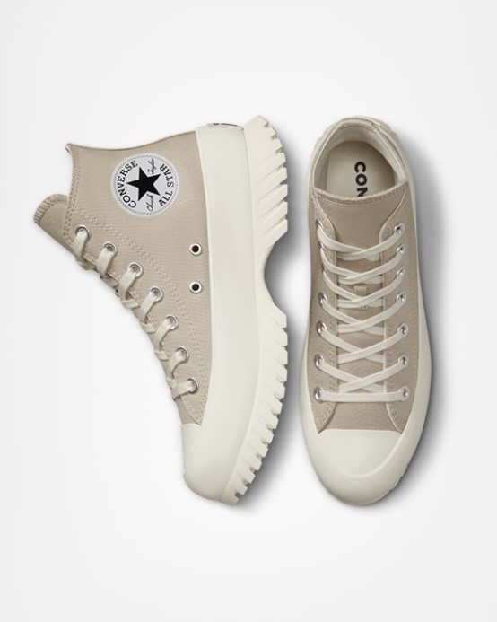 Plážový Kameň/volavka/čierna Vysoká Topánka Converse Chuck Taylor All Star Lugged 2.0