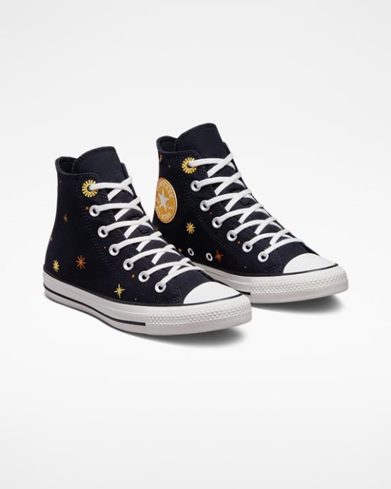 čierny/thriftshop žltý Converse Chuck Taylor All Star Nebeský Vysoký Top