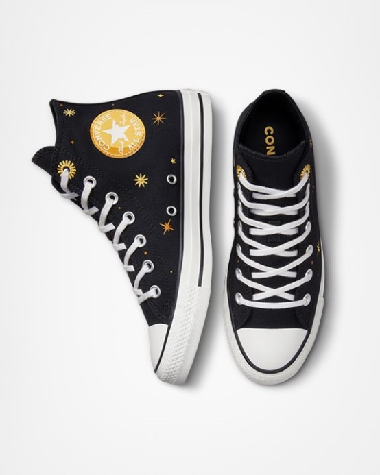 čierny/thriftshop žltý Converse Chuck Taylor All Star Nebeský Vysoký Top