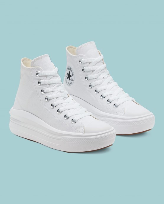 Converse Skľučovadlo Taylor Move Platforma Vysoká Biela/prírodná Slonovina/čierna
