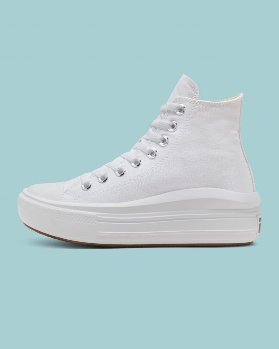 Converse Skľučovadlo Taylor Move Platforma Vysoká Biela/prírodná Slonovina/čierna