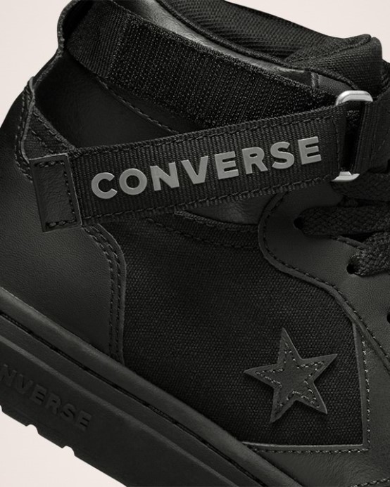 Converse Pro Blaze Cup Odnímateľný Popruh Mid Mono Black