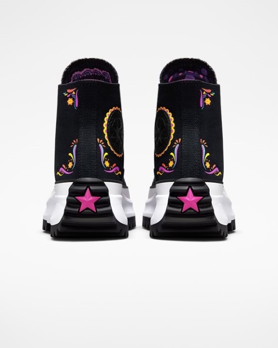Converse Run Star Hike Dia De Muertos Vysoký Top čierny/aktívna Fuchsiová/amarillo