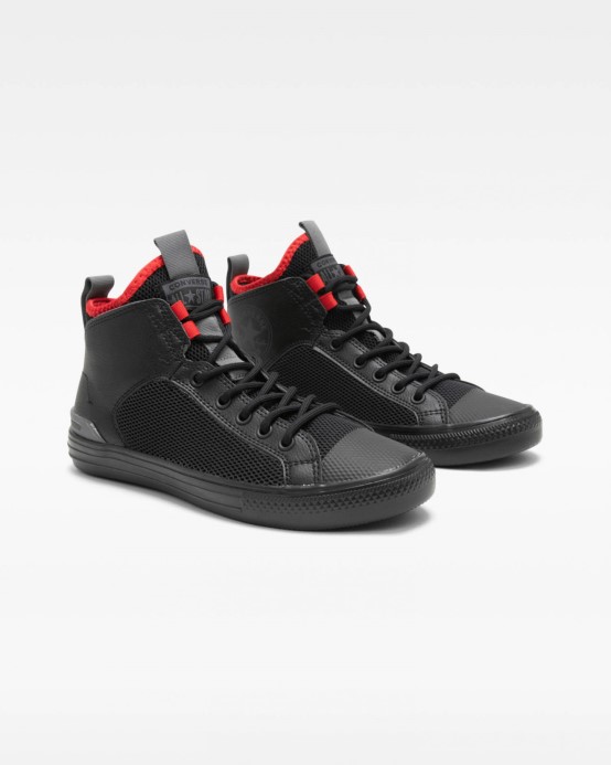 čierna/železná Sivá/červená Skľučovadlo Taylor All Star Ultra Future Sport Mid Converse