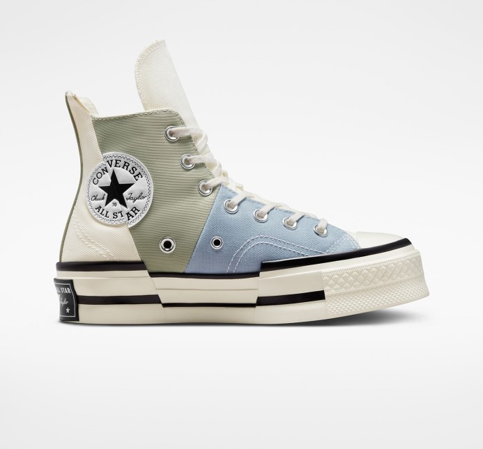 Vrchol Sage/egret Chuck 70 Plus Denim Fashion Vysoký Top Converse