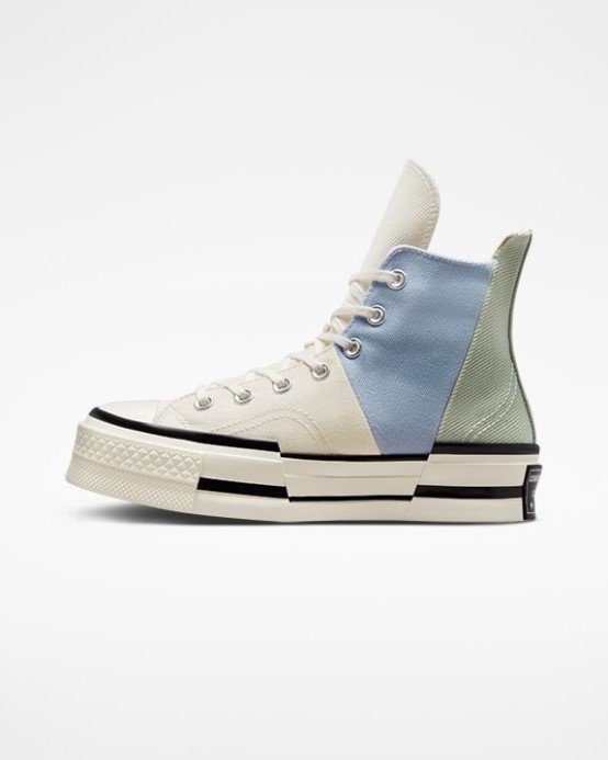 Vrchol Sage/egret Chuck 70 Plus Denim Fashion Vysoký Top Converse