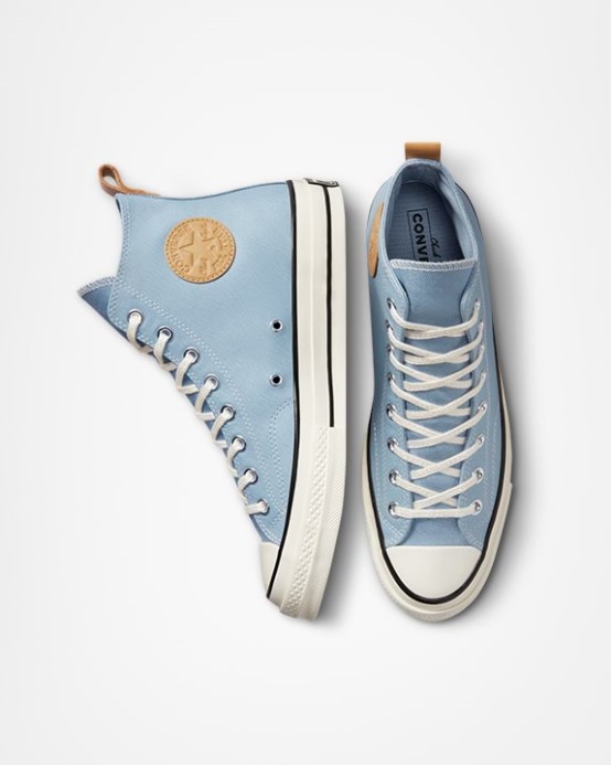Chuck 70 Denim Fashion Vysoký Top Converse Ocean Retreat/egret/golden Tan