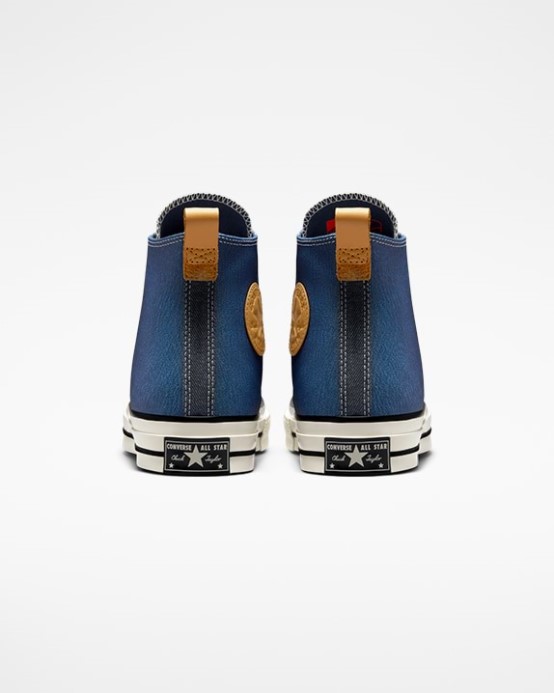 Navy/egret/golden Tan Chuck 70 Denim Fashion High Top Converse
