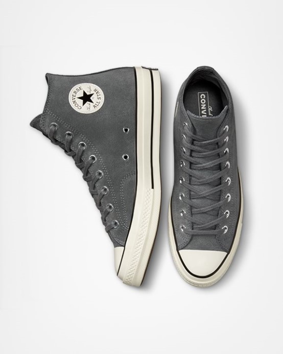 Cyber Grey/egret/black Converse Skľučovadlo 70 Sezónne Kožené Vysoké Top